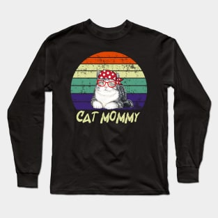 cat mommy vintage Long Sleeve T-Shirt